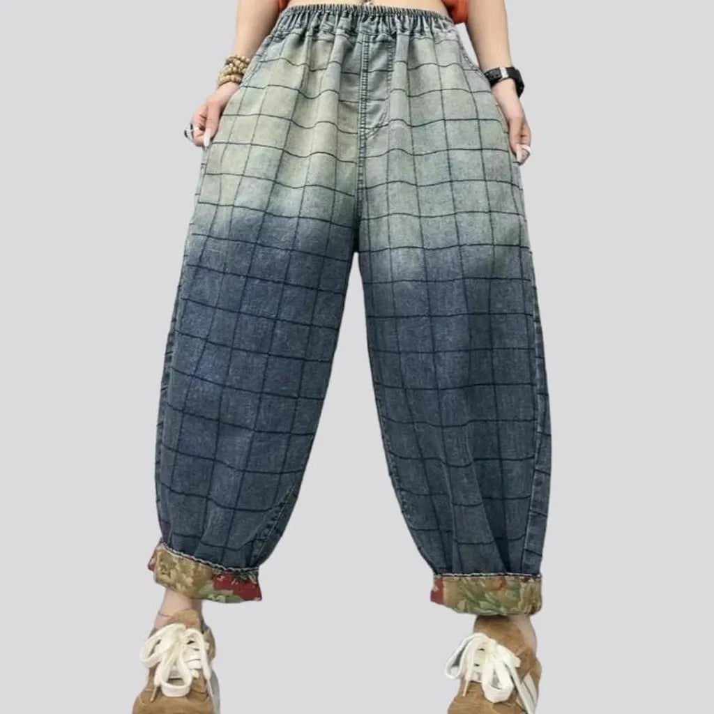 Baggy dip-dyed denim pants