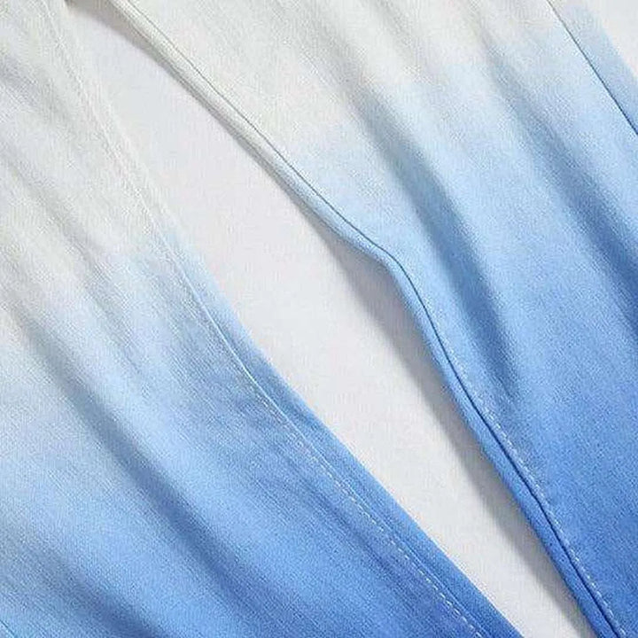 Blue contrast white men's jeans