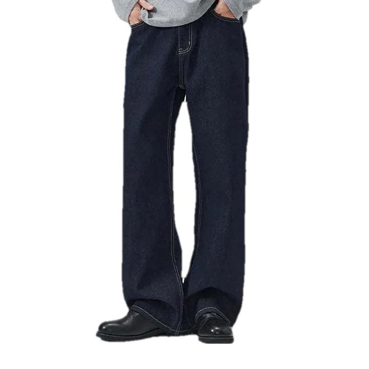 Midweight Flare-leg Men's Jeans - Dark Blue