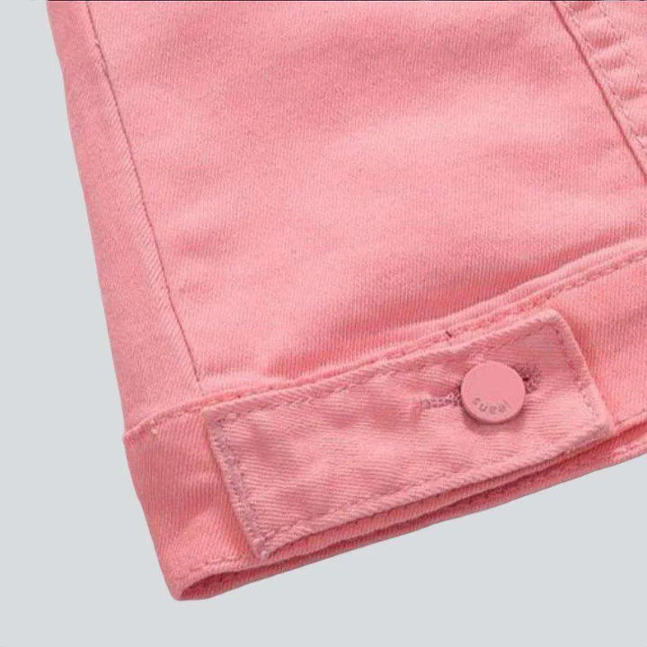 Fancy color men's denim jacket