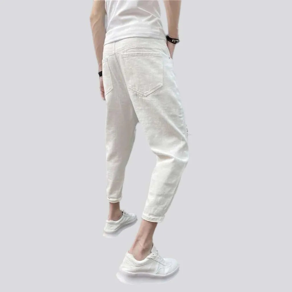 Loose color men's jean pants
