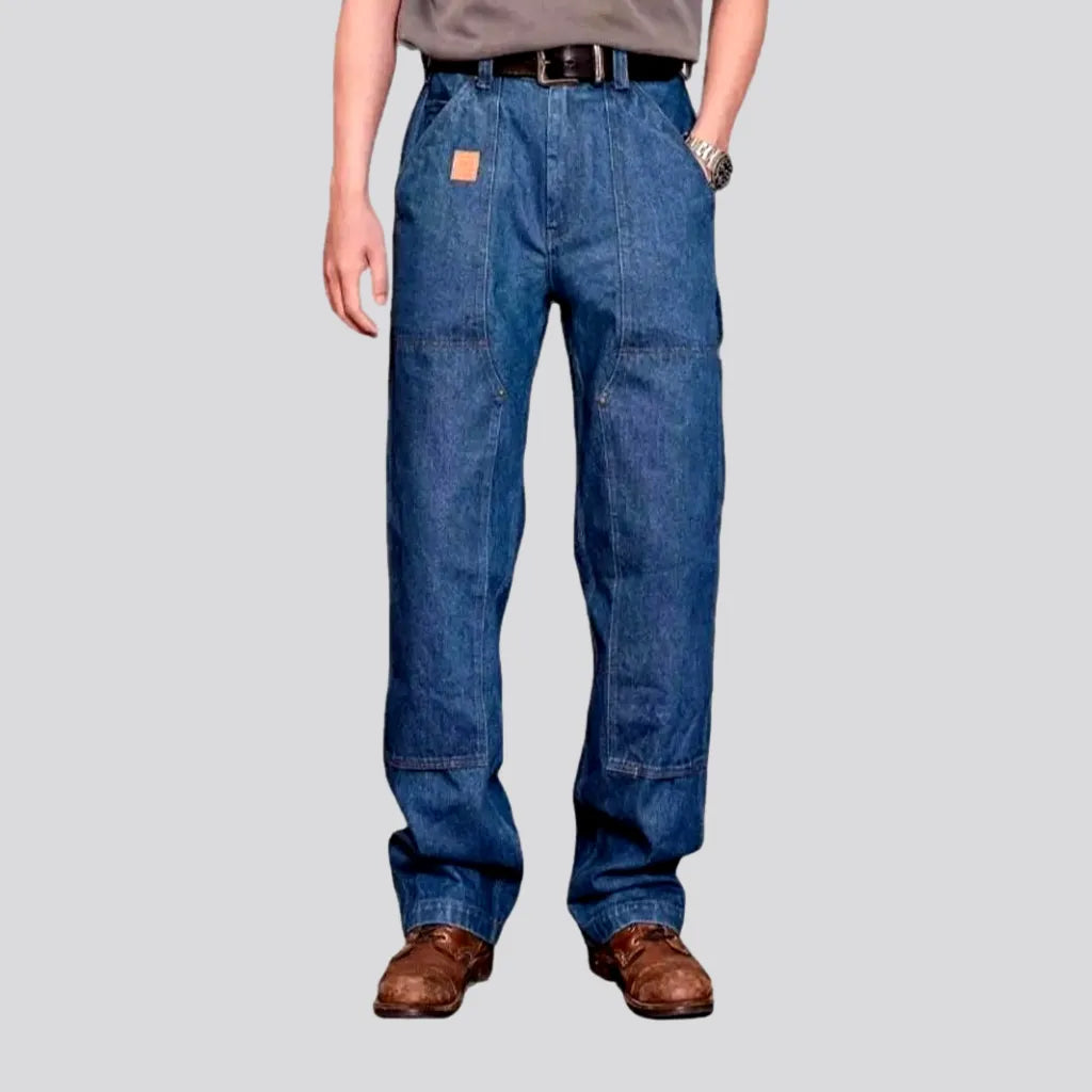 Straight medium-wash work jeans for men | Jeans4you.shop