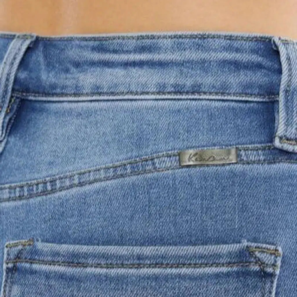 Whiskered slim jeans
 for women