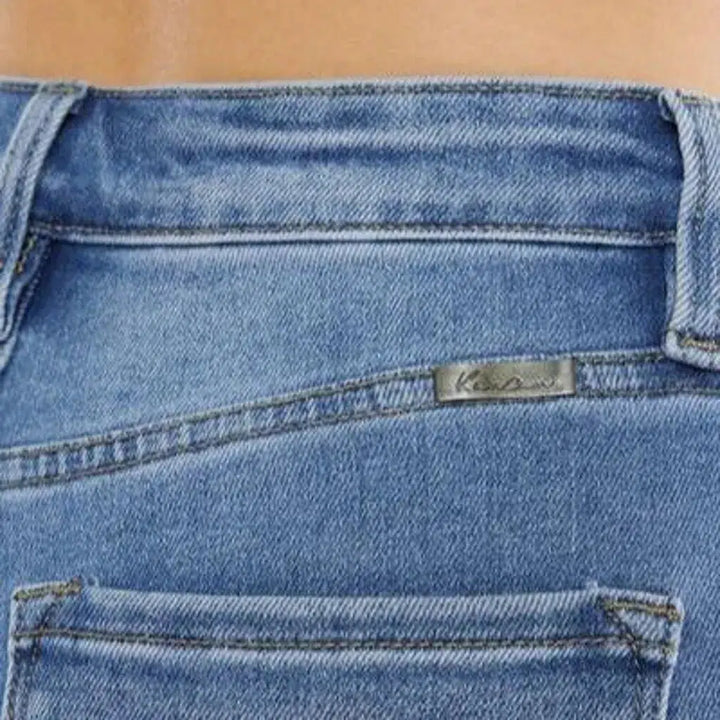 Whiskered slim jeans
 for women